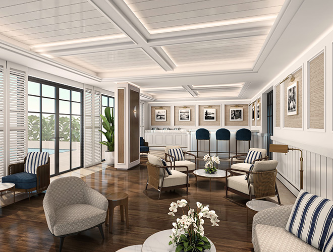 The lounge at The Watermark at West Palm Beach.