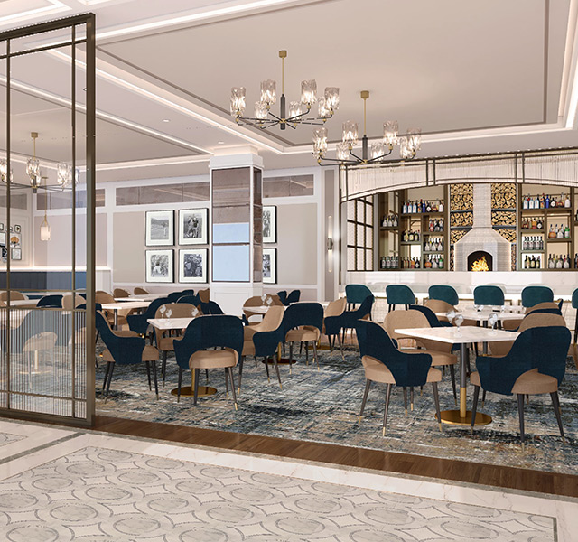 A dining area at The Watermark at West Palm Beach.