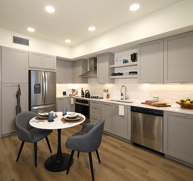 The kitchen at The Watermark at West Palm Beach.