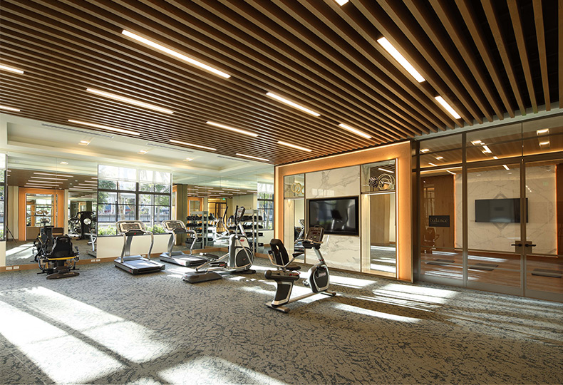 The fitness center at The Watermark at West Palm Beach.