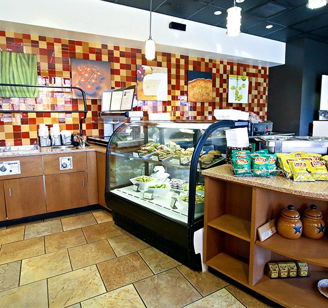 The cafe at The Watermark at 3030 Park.