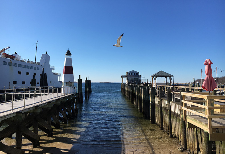The ferry port near The Watermark at 3030 Park.