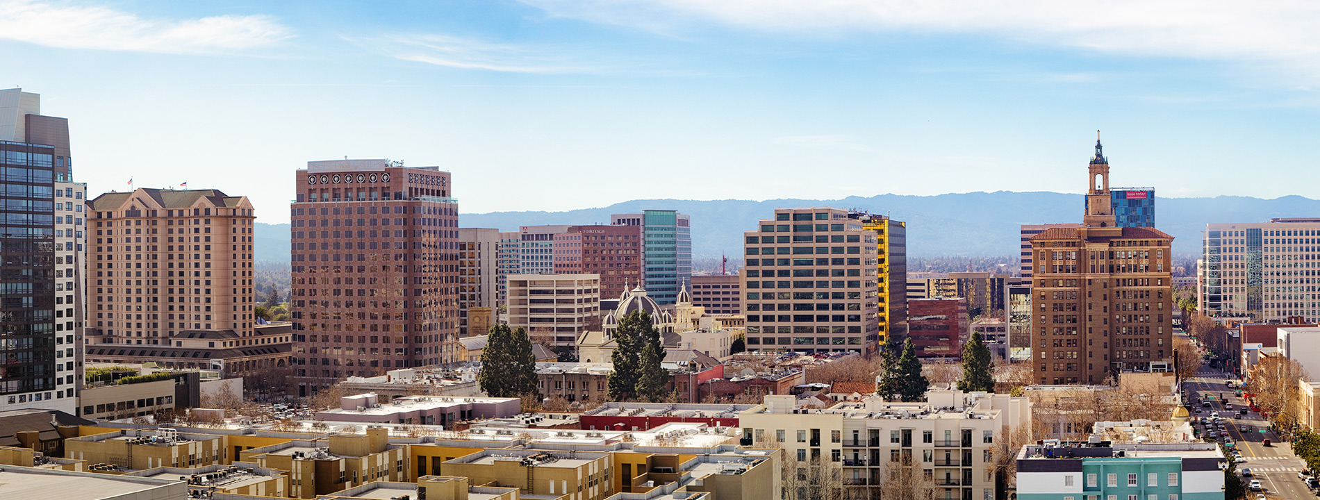 The city skyline of San Jose.