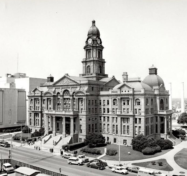 Historical image of old building.