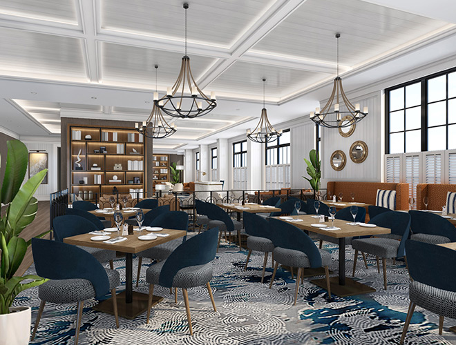 view of elegant cafe