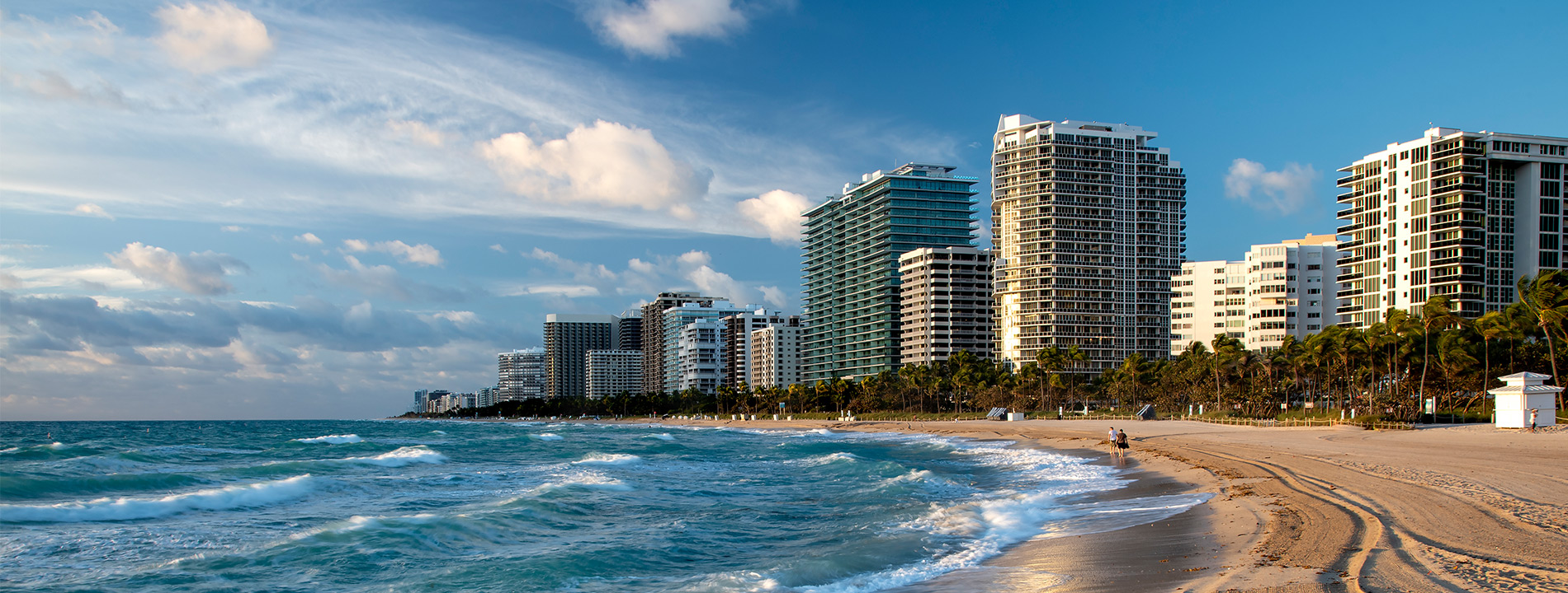 The coast of Miami Beach.
