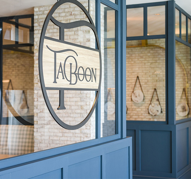 front of Taboon restaurant