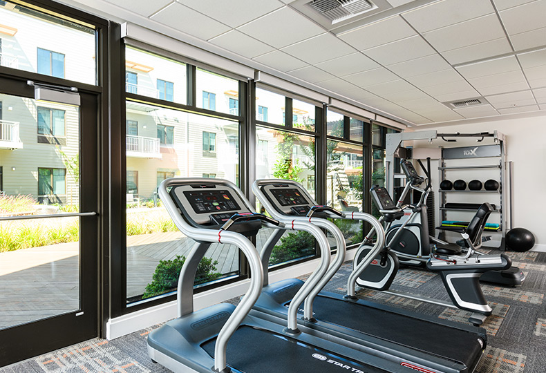 The fitness center at The Watermark at Napa Valley.