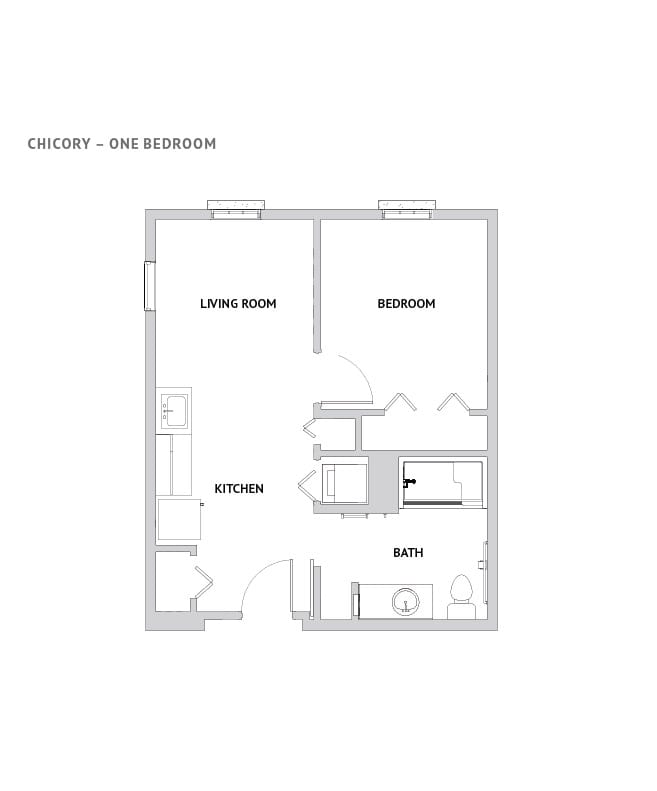 Assisted living 1 bedroom floor plan