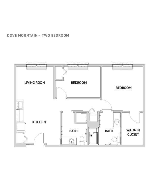 Assisted living 2 bedroom floor plan