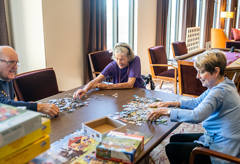 Residents are putting a puzzle together.