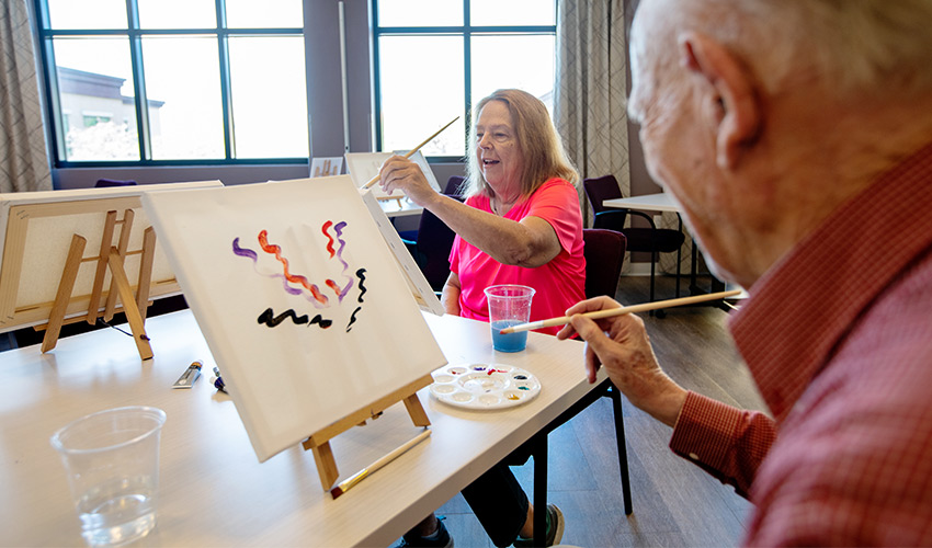 People painting.