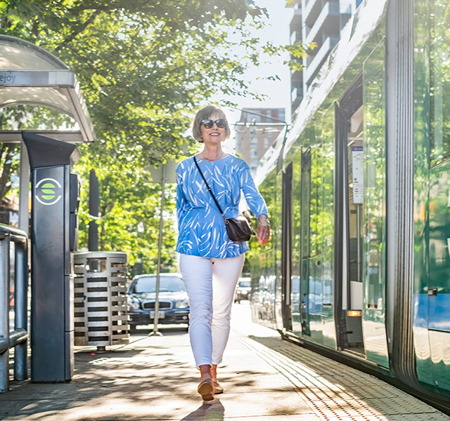 A person walking.