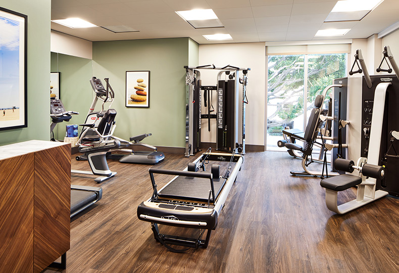A fitness area at The Watermark at Westwood Village.