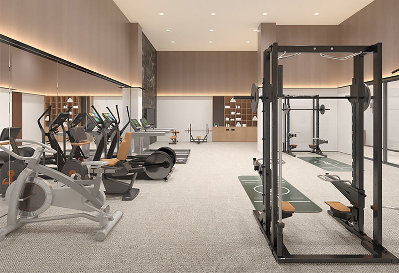 The fitness center.