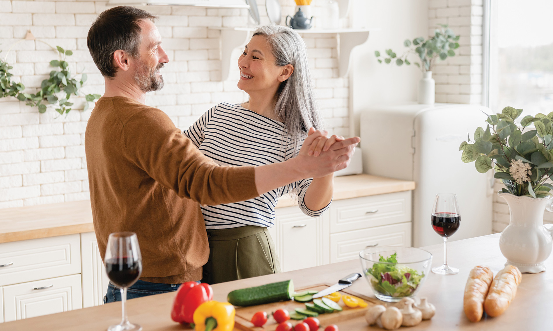 Residents dancing.