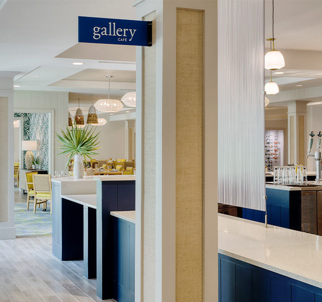 A cafe counter.