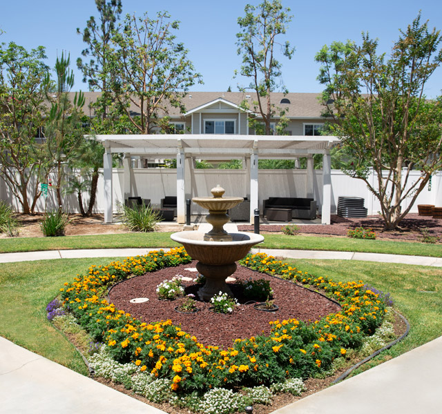 A courtyard at Whittier Place.