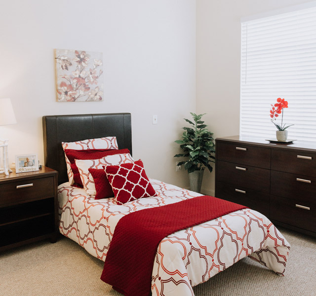 An apartment at Whittier Place.