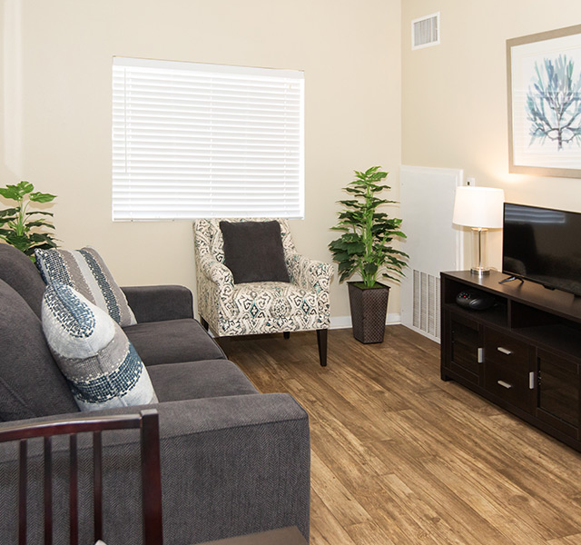 An apartment at Whittier Place.