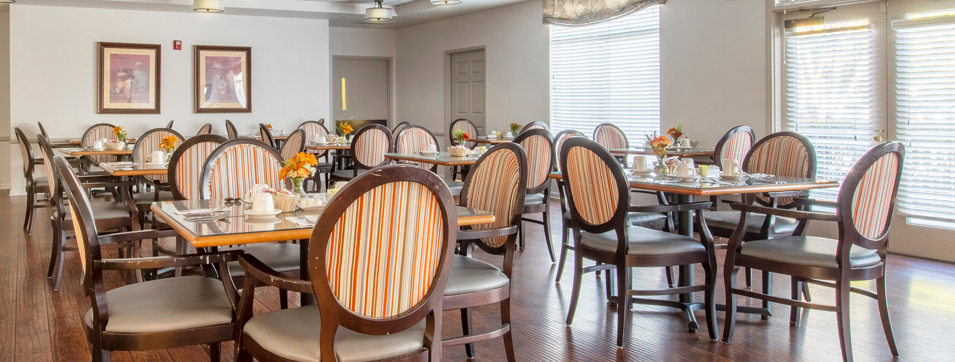 A dining area at Whittier Place.