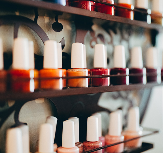 assorted nail polish
