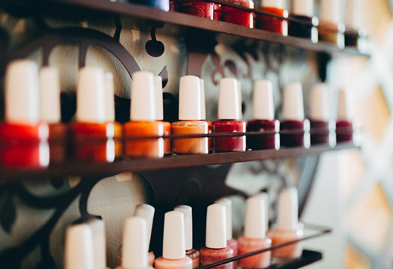 assorted nail polish