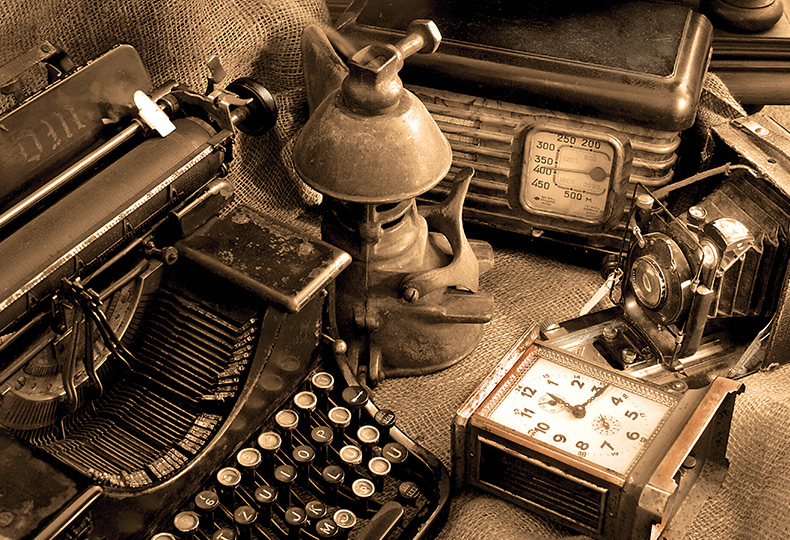 Assorted antiques.