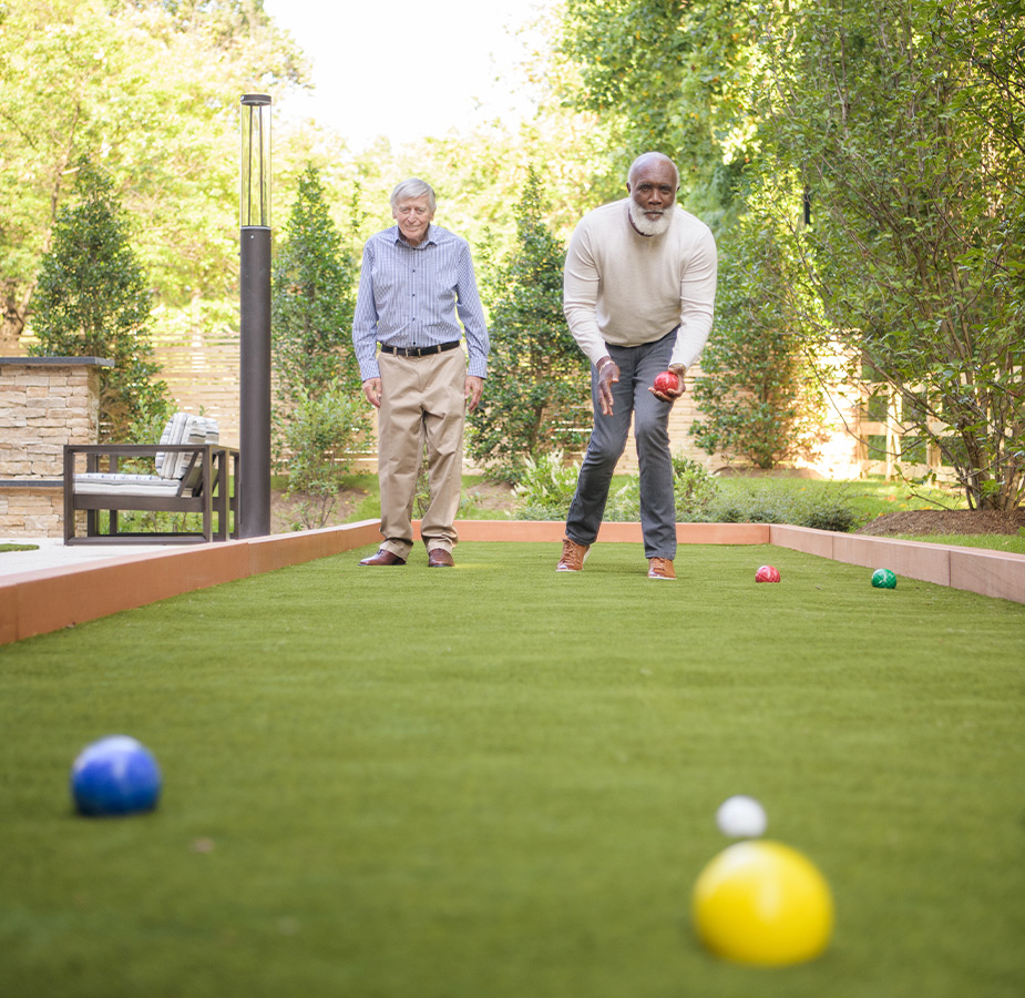 Residents enjoying an activity.