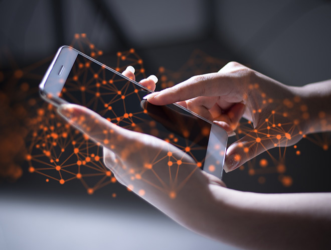 A person is using their phone.