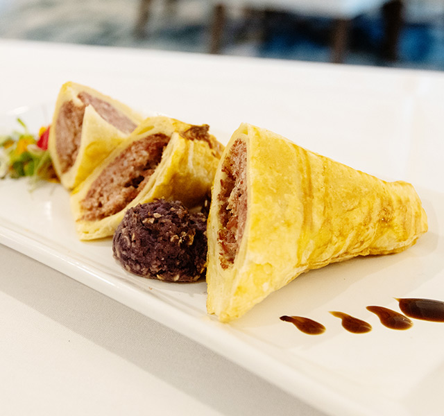 gourmet bites on plate