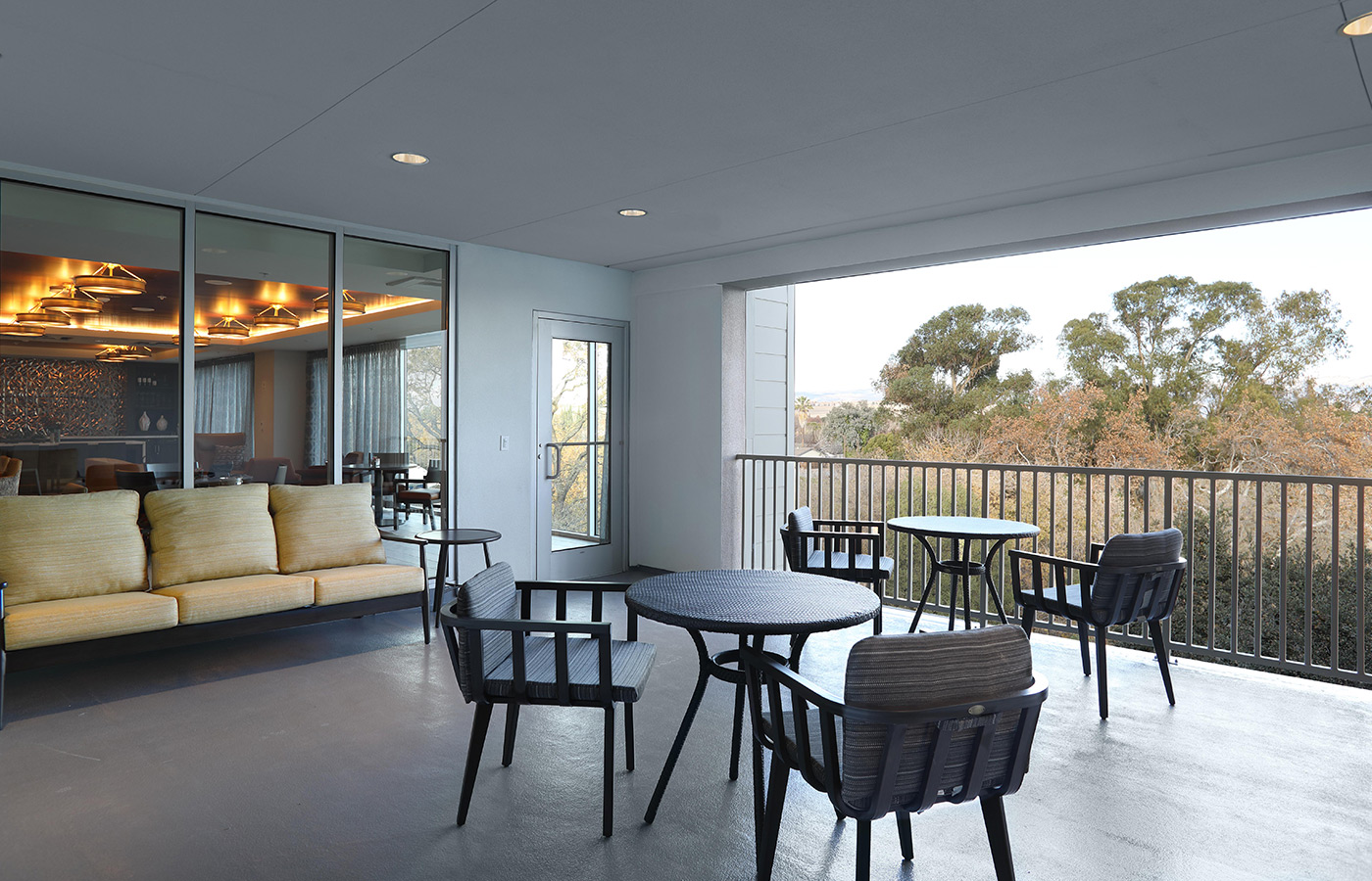 A outdoor dining area.