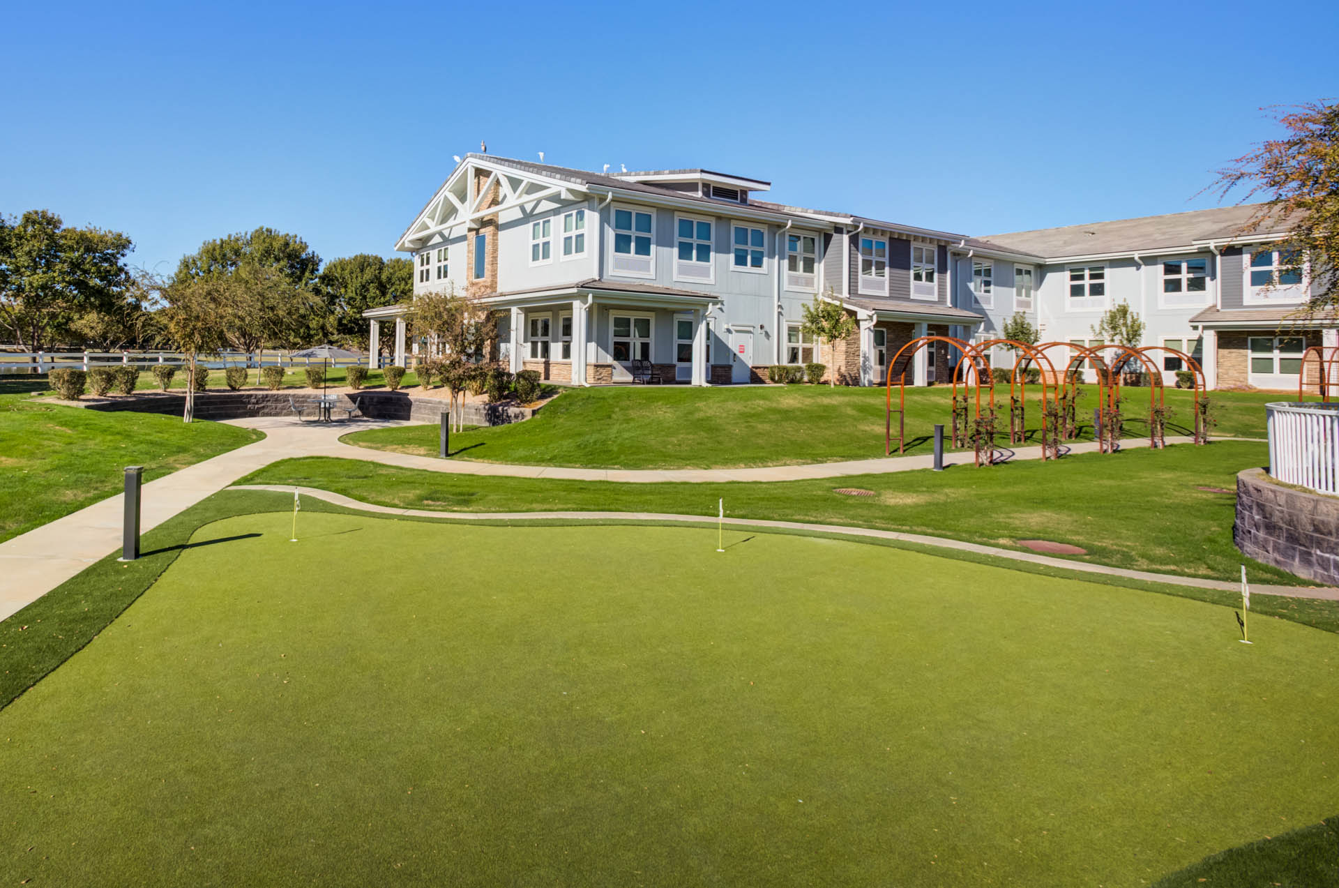 The Watermark at Morrison Ranch exterior building and golf course.