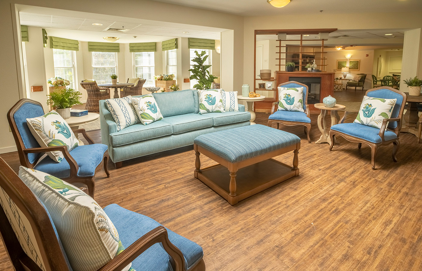 Family Room with sofa and chairs 